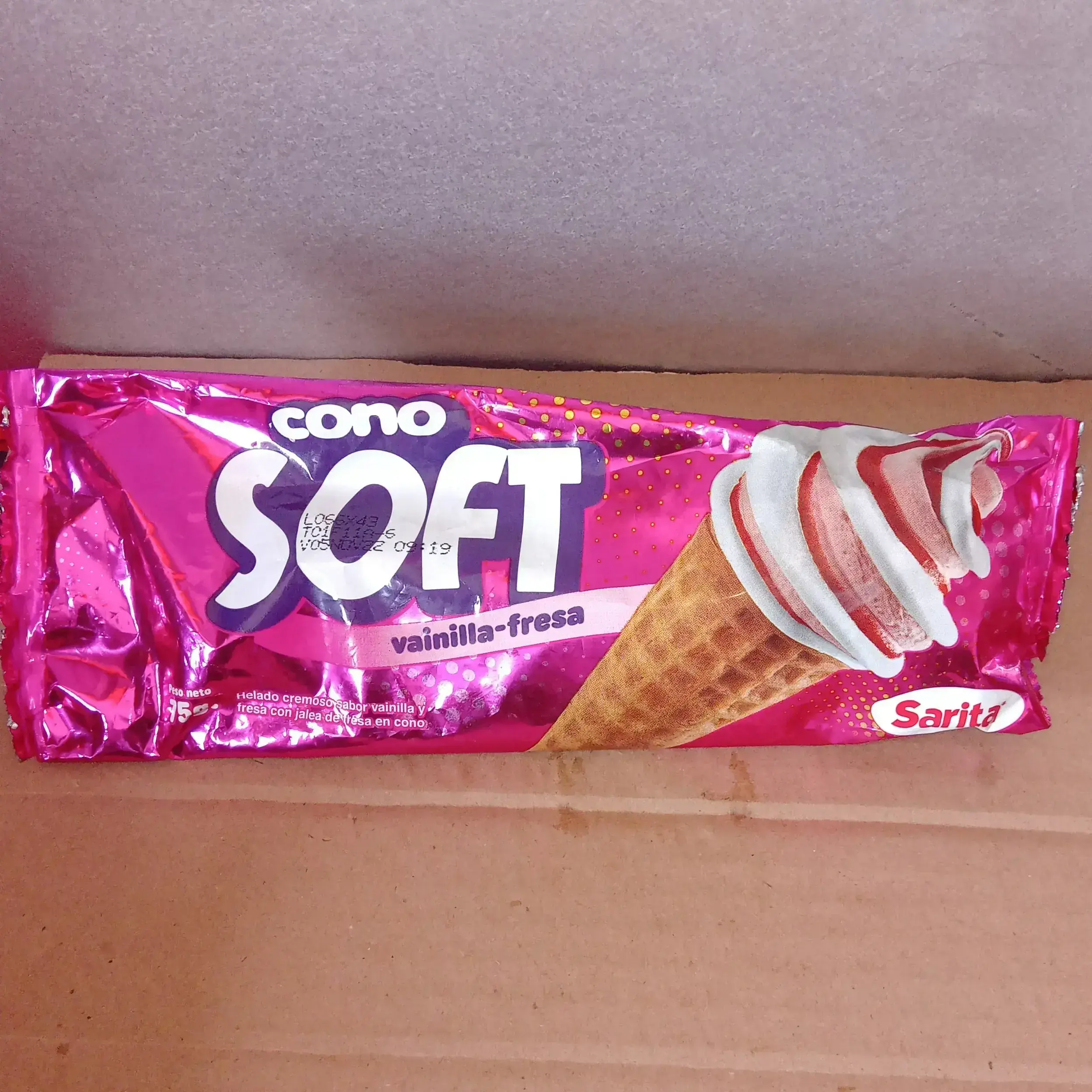 Cono soft vainilla -fresa 75 g
