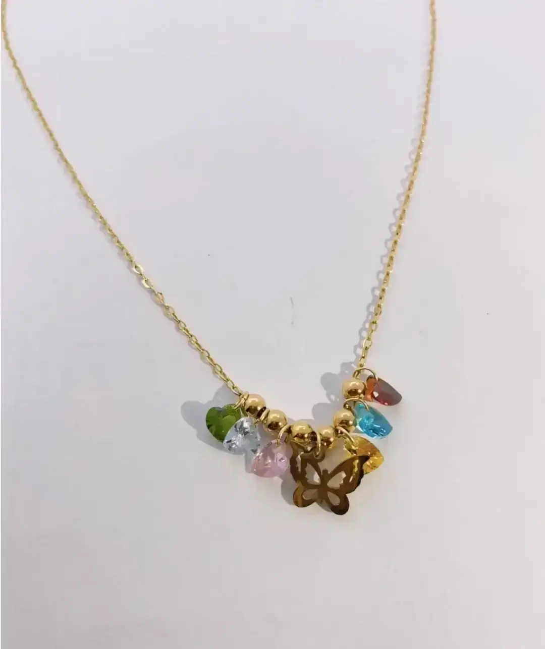 Cadena dije mariposa y estrella  2