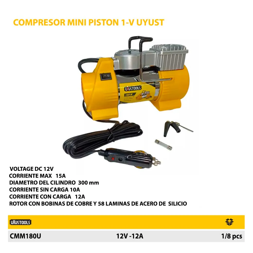COMPRESOR MINI PISTON 1-V UYUST 180W
