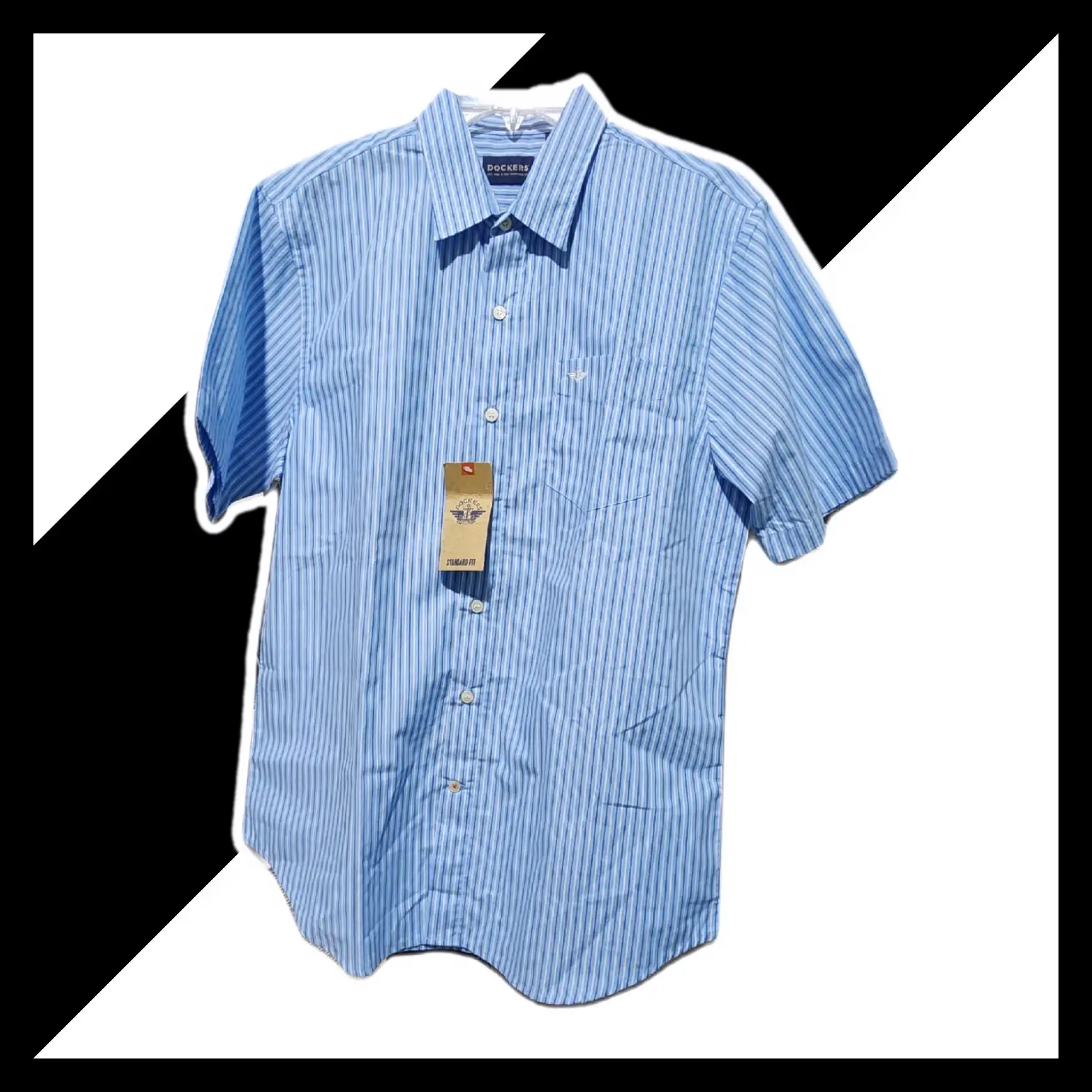 Camisa azul a rayas 