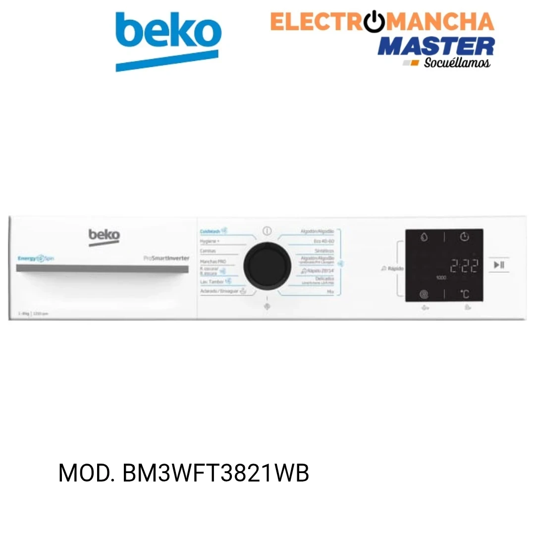 LAVADORA BEKO BM3WFT3821WB 8 KG. 1200 RPM. A  2