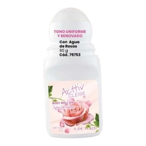 DESODORANTE BODY ROLL ON CON AGUA DE ROSAS ACTTIV CLEIRE 60G