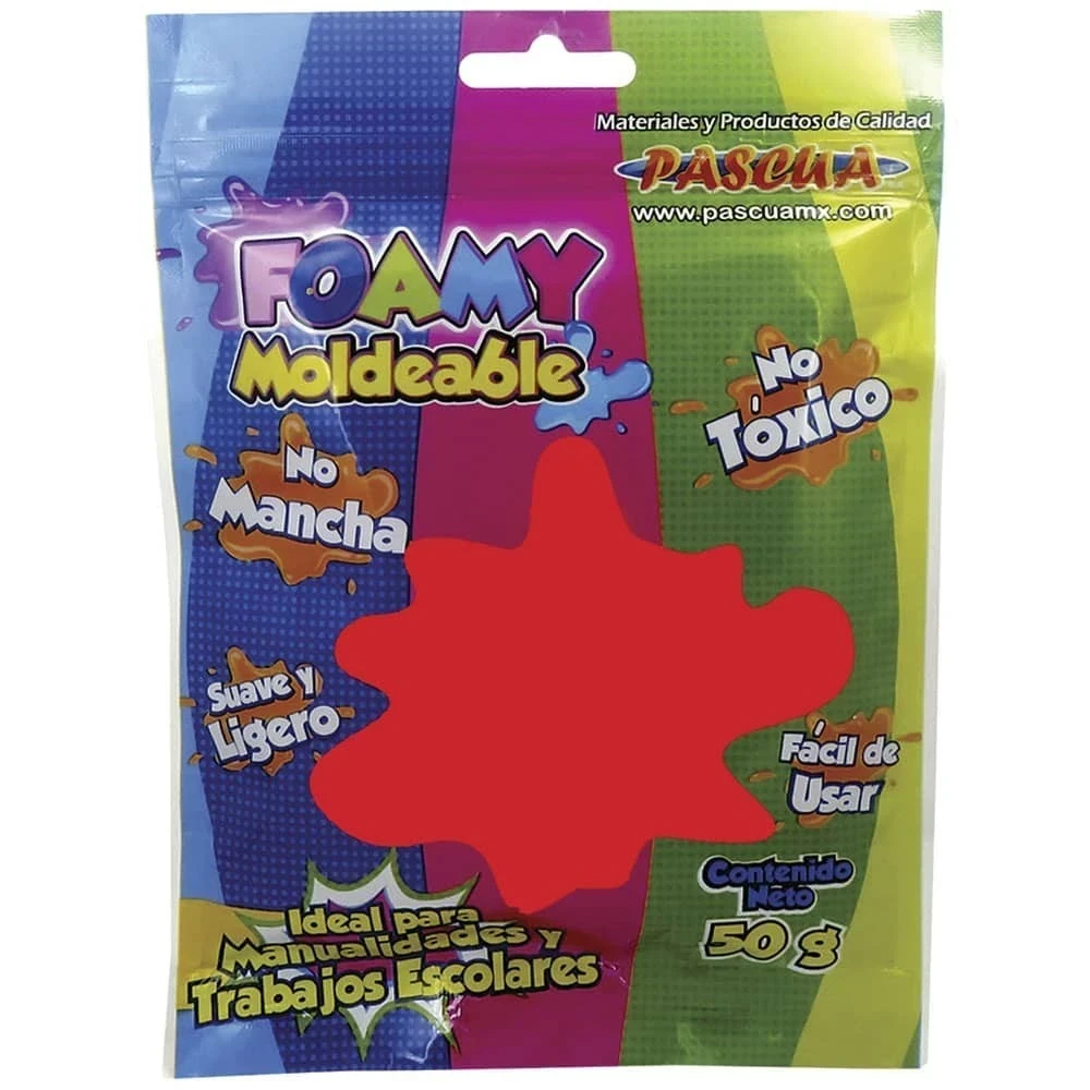 Foamy rojo moldeable bolsa 50 g