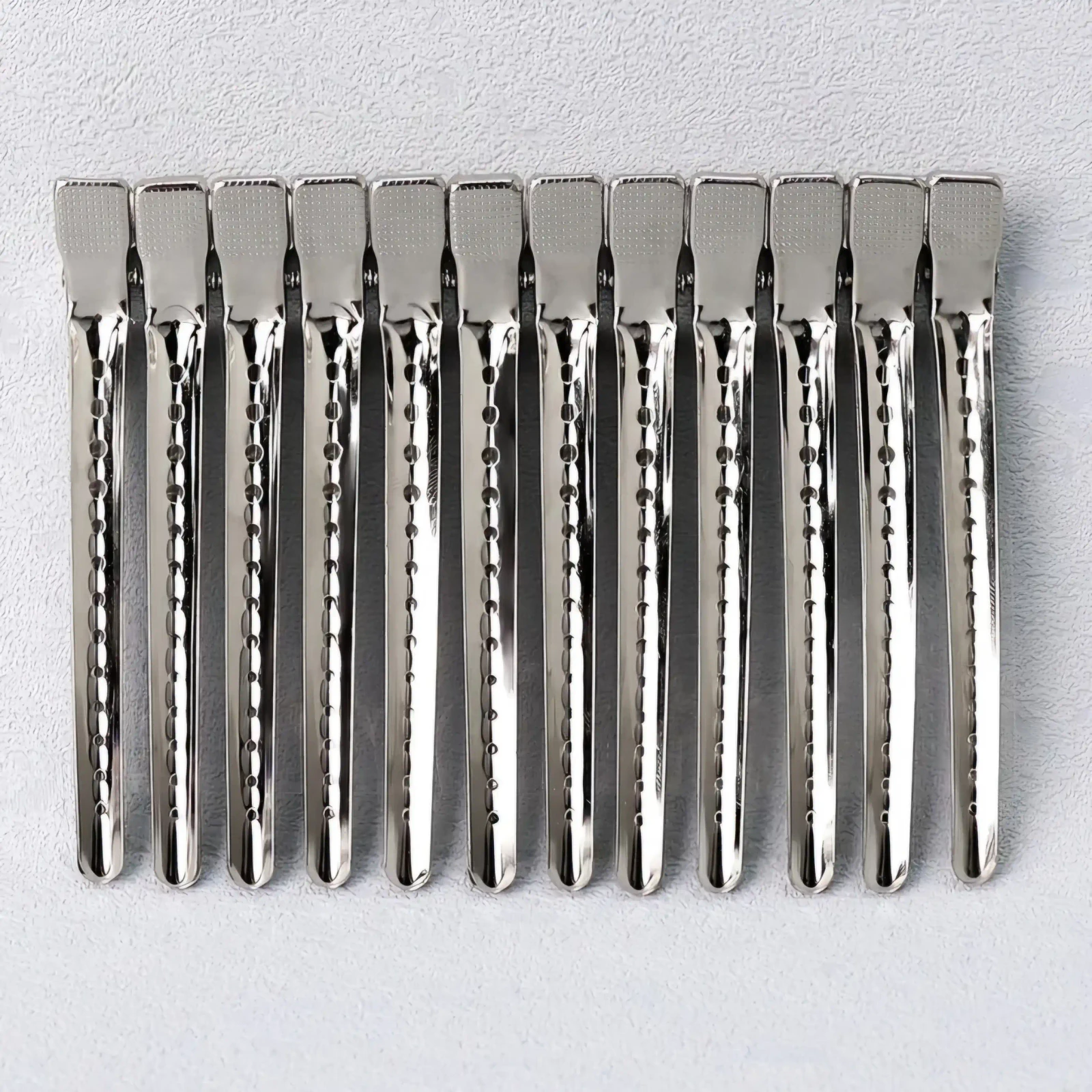 Paquete 12 Pinzas para Peluquero Metal