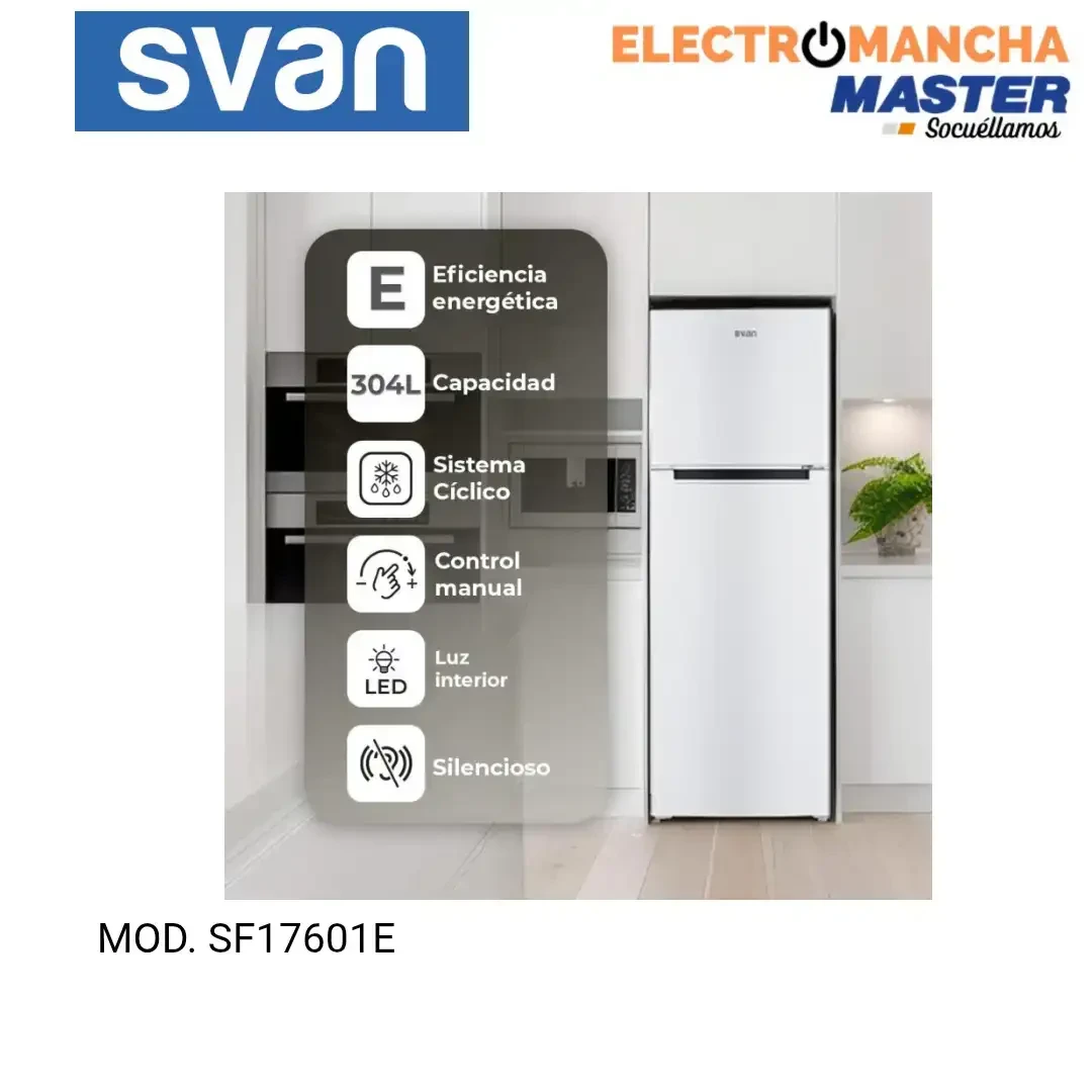 FRIGO 2 PUERTAS SVAN SF17601E CICLICO 1,72*60 E 3