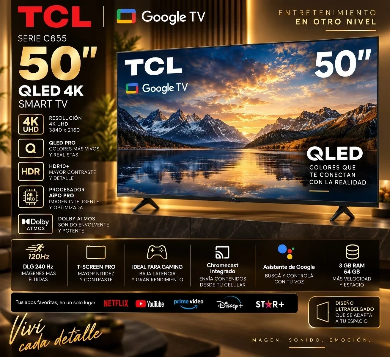 SMART TV TCL 50 QLED CONSULTAR DISPONIBILIDAD CON EL VENDEDOR