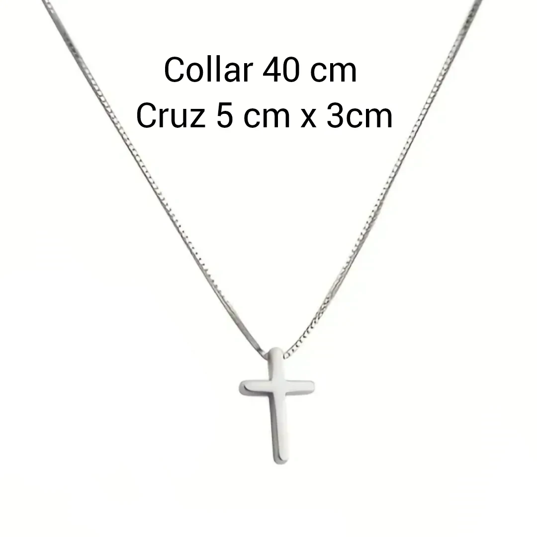CADENA BEBÉ CON CRUZ PLATA  3