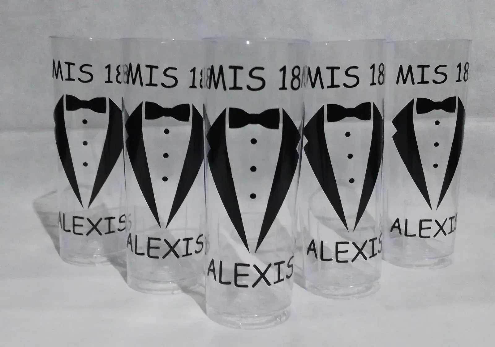 Vaso transparente con diseño pack por 20 2