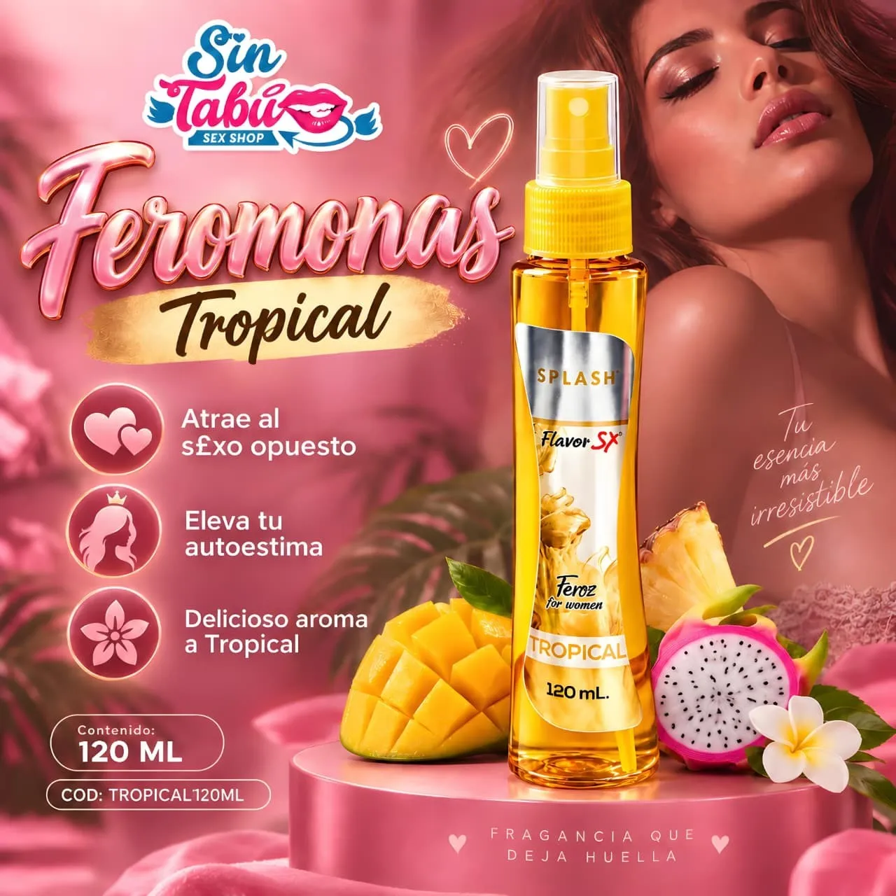 SPLASH CON FEROMONAS AROMA TROPICAL 