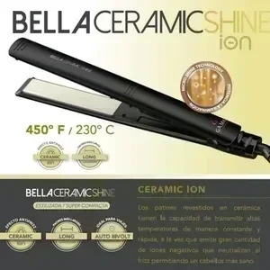 Planchita De Pelo Ga.ma Bella Ceramic Shine Ion Ultra Slim 2