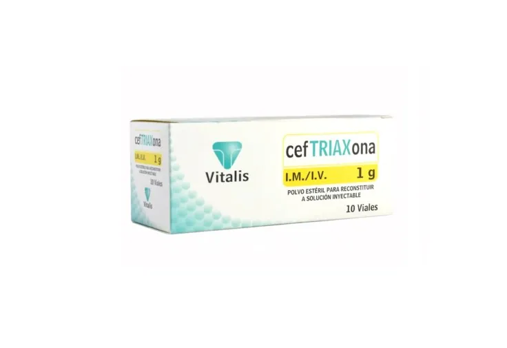 CEFTRIAXONA 1 G X 10 AMP VITALIS