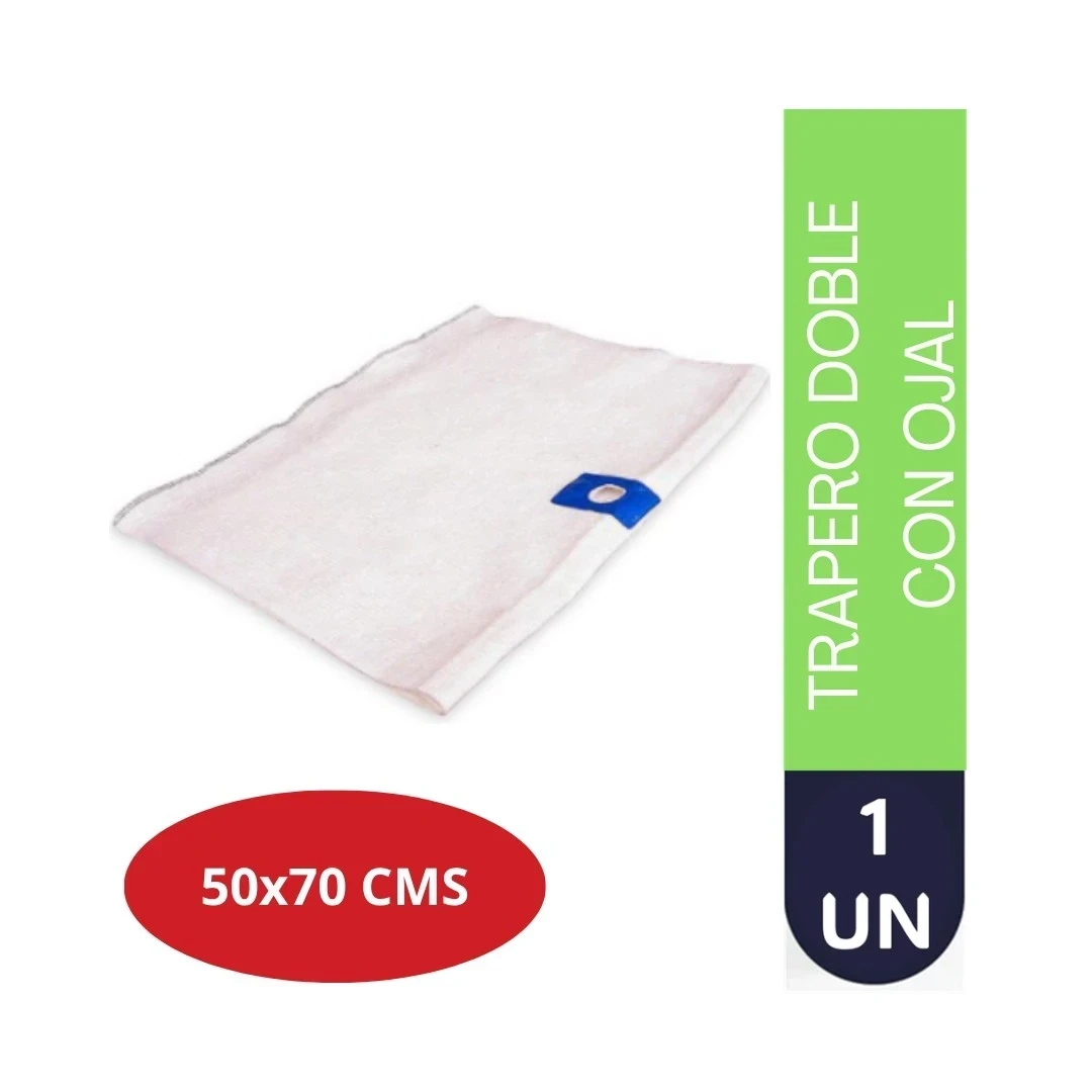 TRAPERO 50 X 70 CM ALGODÓN DOBLE CON OJAL