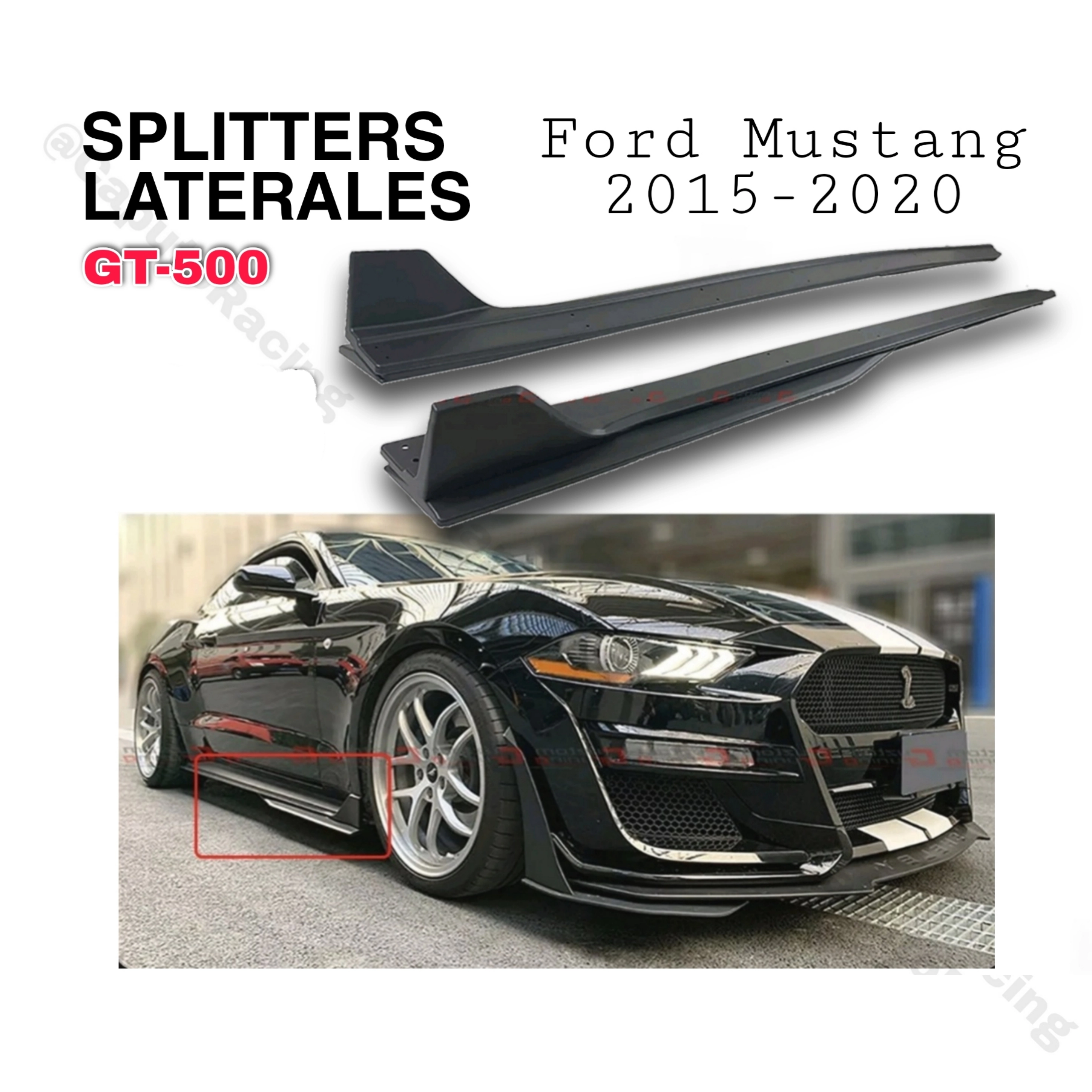 SPLITTERS LATERALES GT500 FORD MUSTANG 2015-2021