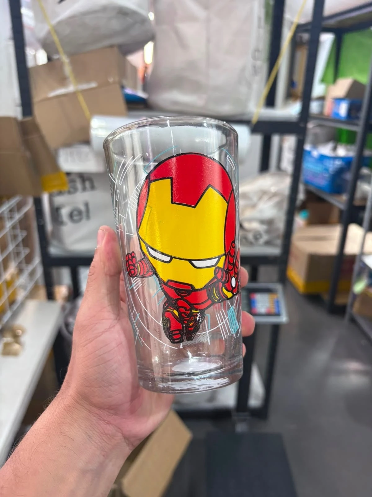 Set de 6 vasos de 500 ml de vidrio avengers  5