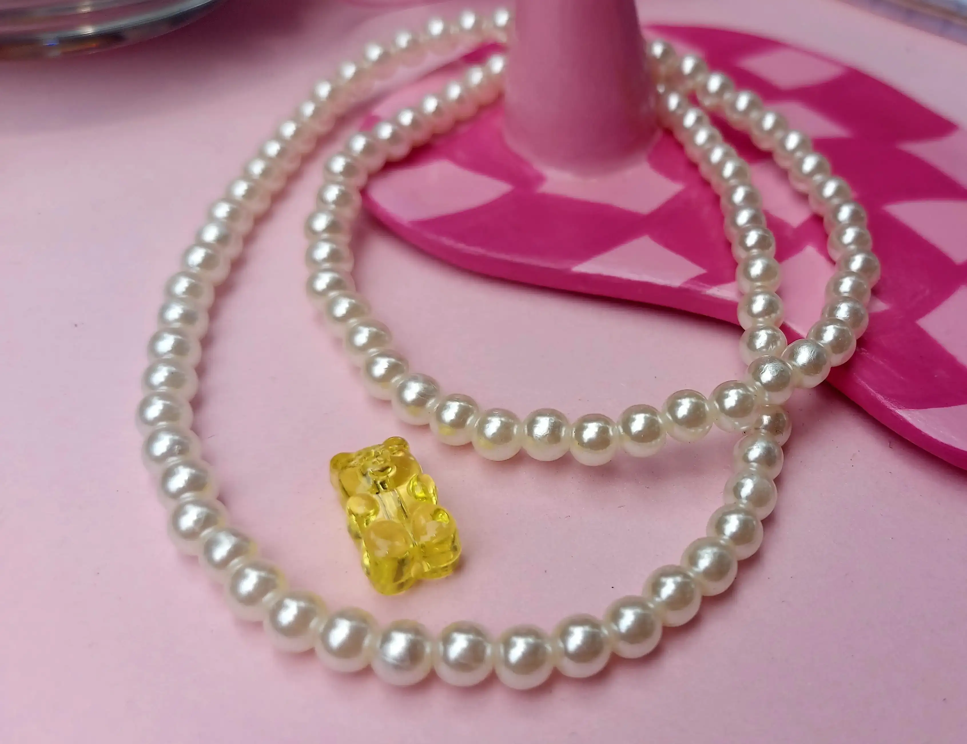 Collar  de perlas acrilicas  2