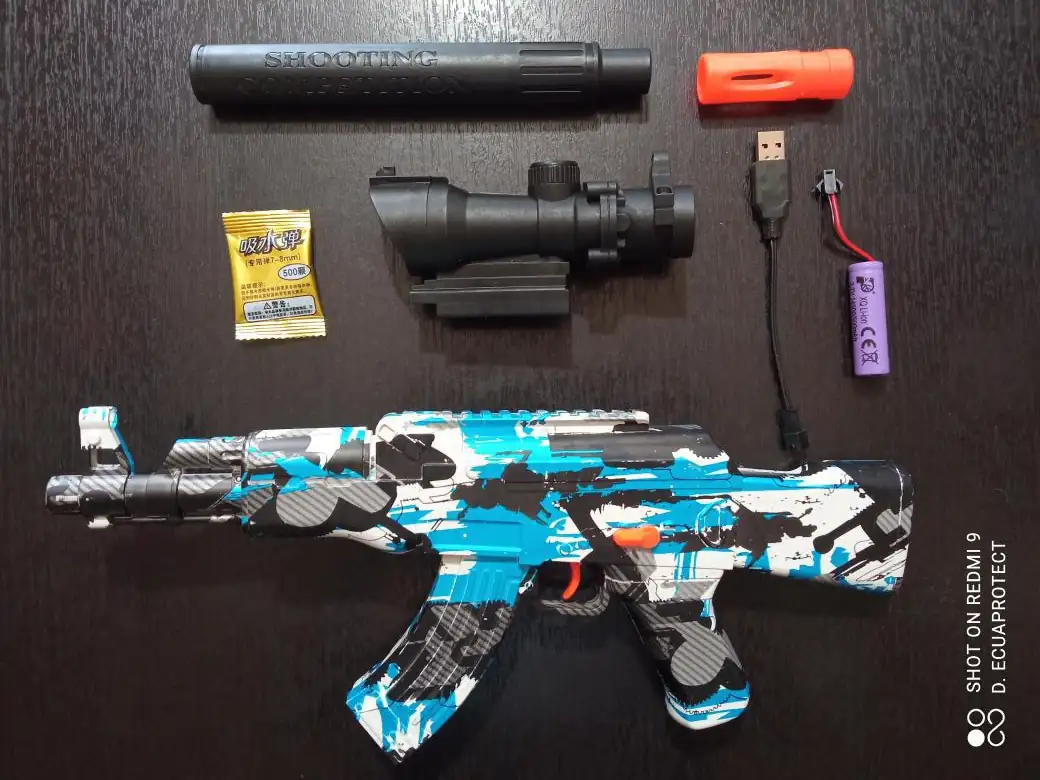 PISTOLA DE HIDROGEL AK47-2 🔵