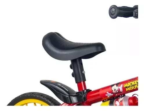 Bicicleta Infantil Mickey Rodado 12 Rueditas 3