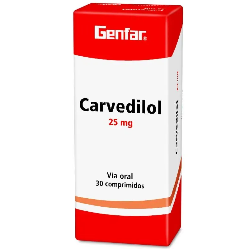CARVEDILOL 25 MG CJA X 30 TAB GENFAR