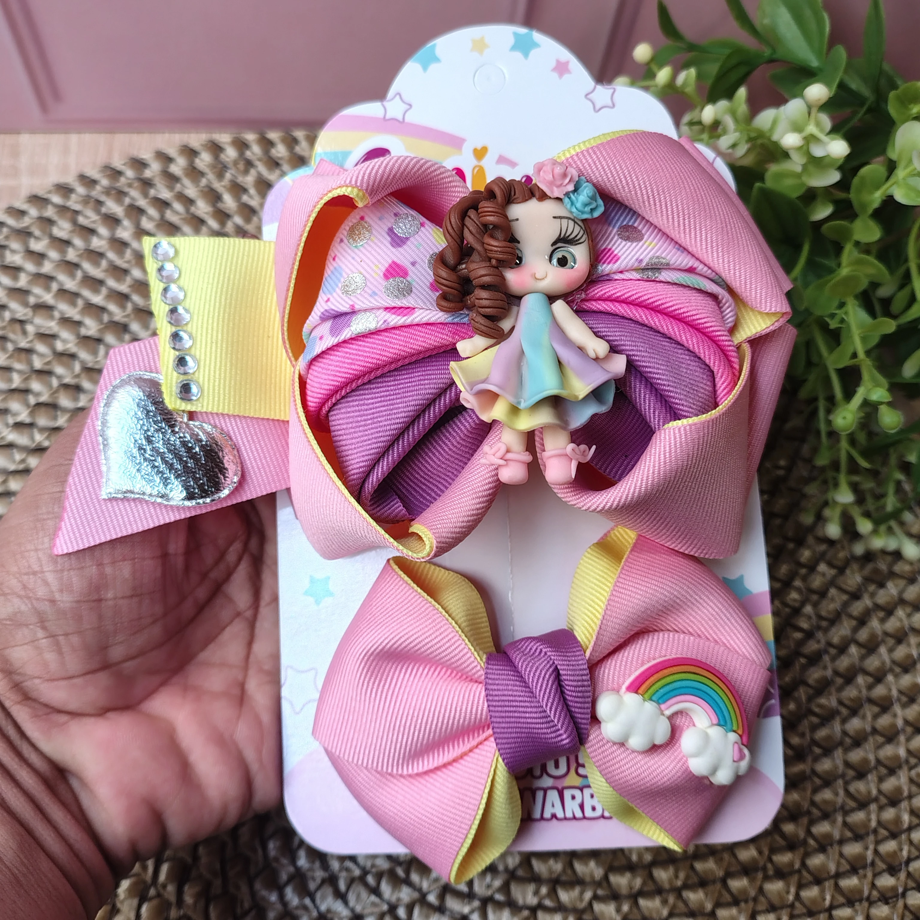 Set niña arcoiris rosado, morado