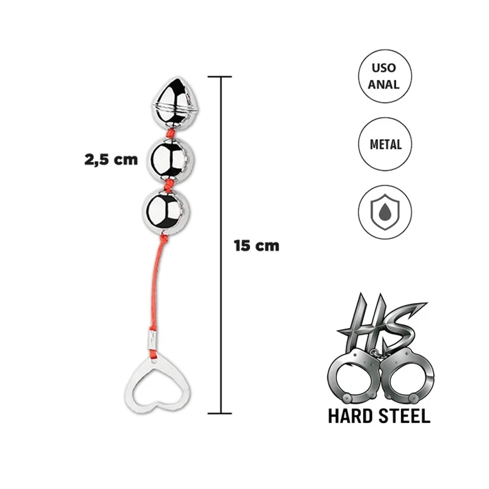 Dilatador anal con 3 bolas de metal