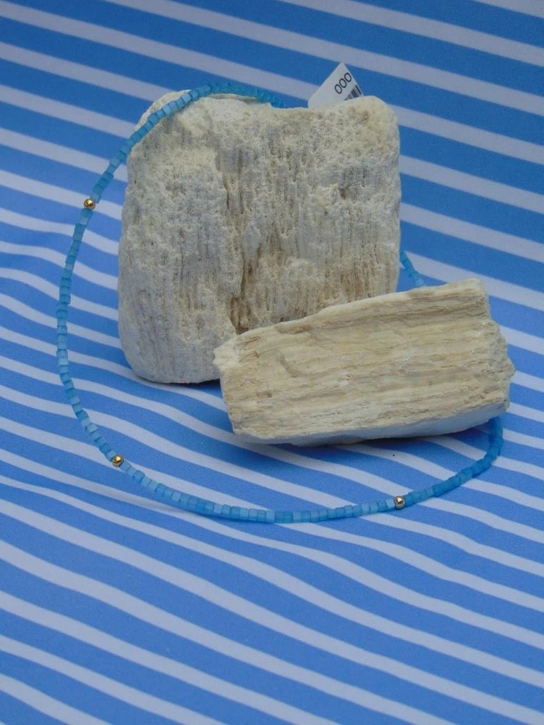 CHOKER ACERO CRISTALES AZUL CIELO 2