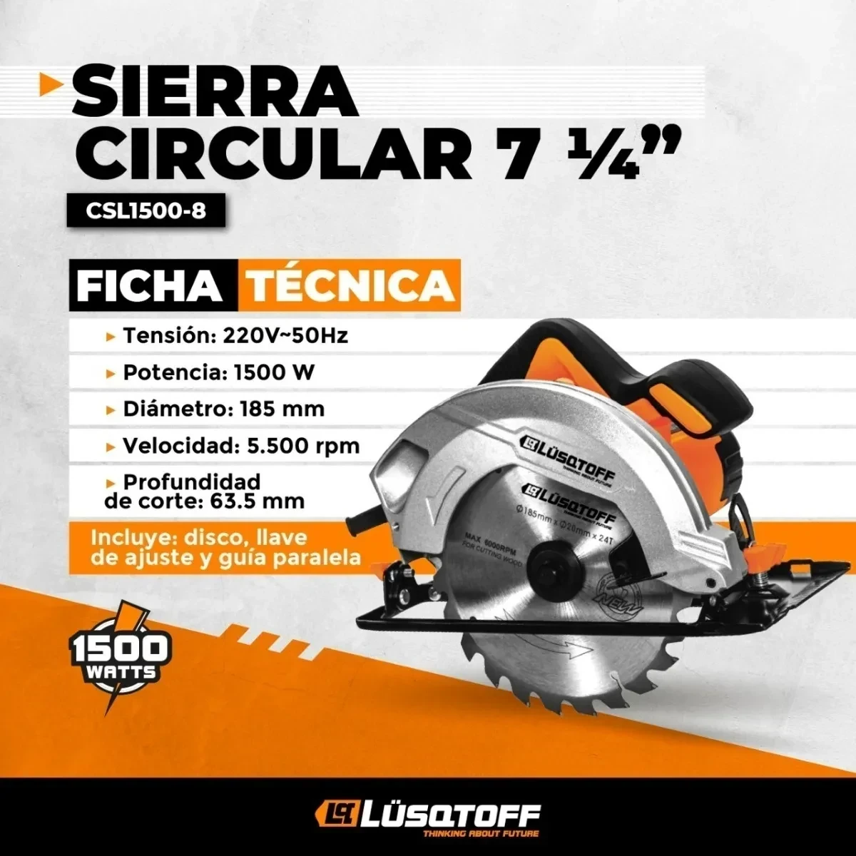 SIERRA CIRCULAR  1500W LUSQTOFF 