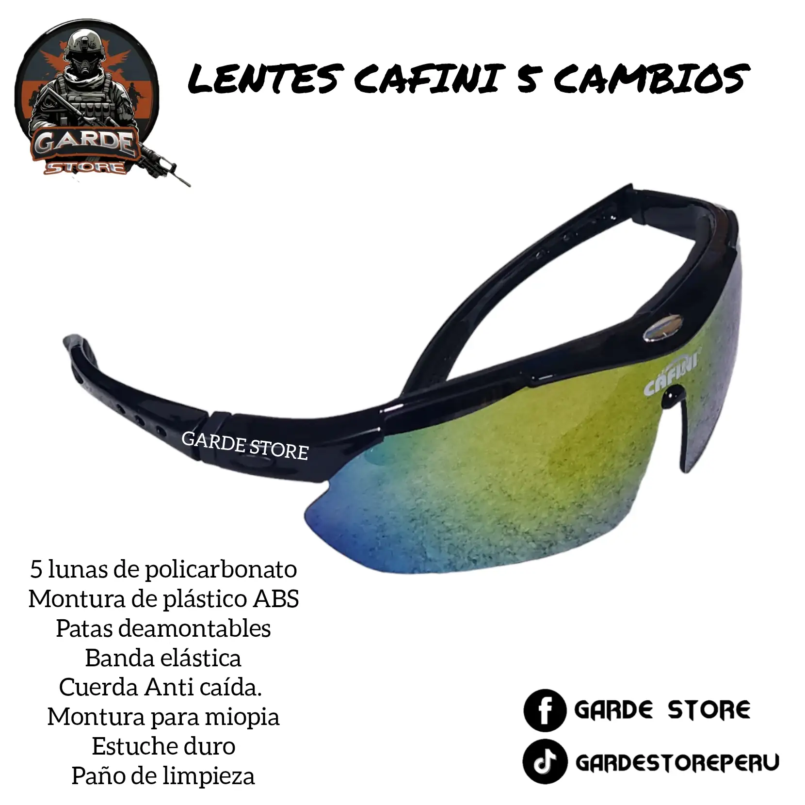 Lentes tácticos 5 lunas CAFINI 4