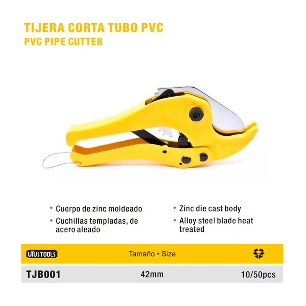 TIJERA CORTA TUBO PVC UYUST 1 5/8"  42 MM