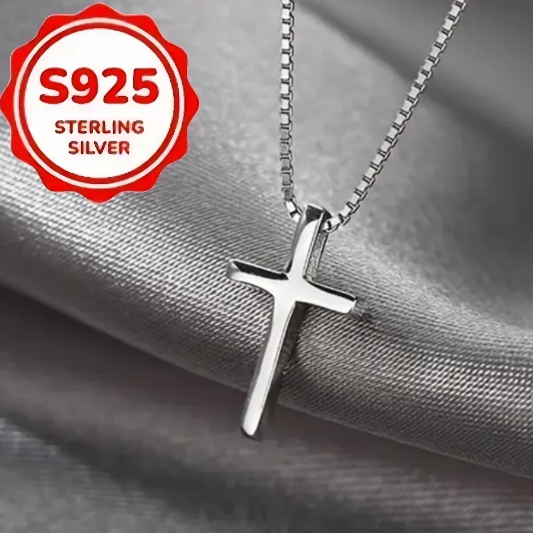 CADENA BEBÉ CON CRUZ PLATA  2