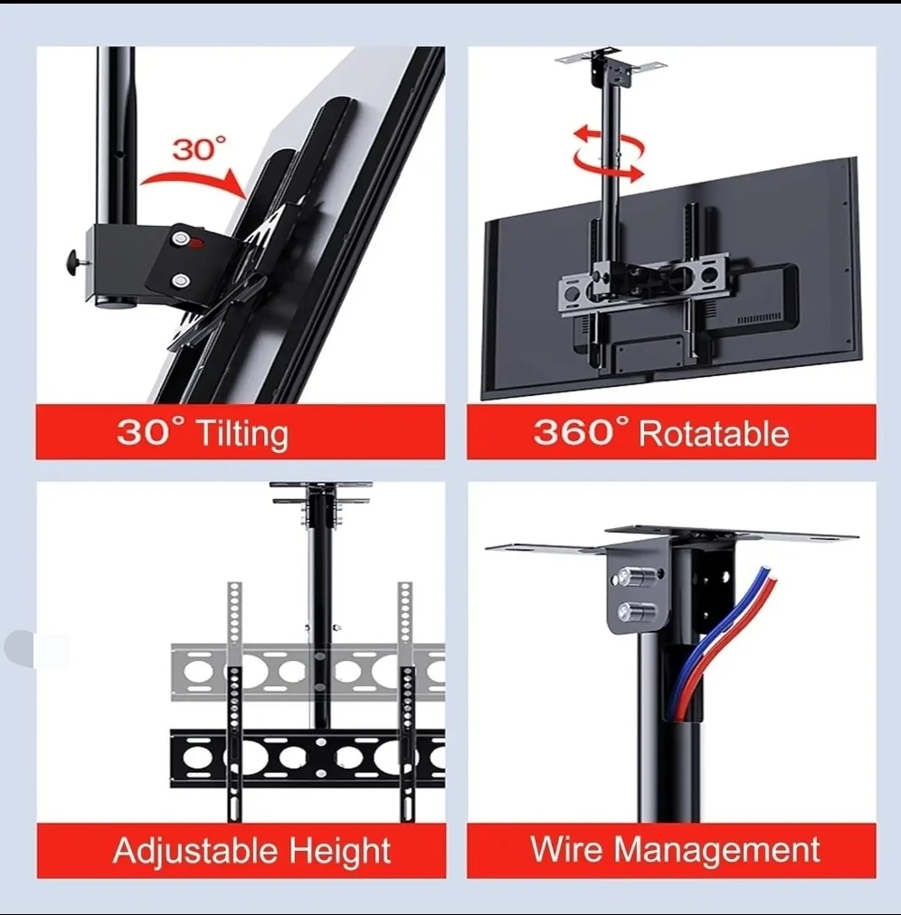 BRACKET DE TECHO MOVIBLE 26" - 60" 4