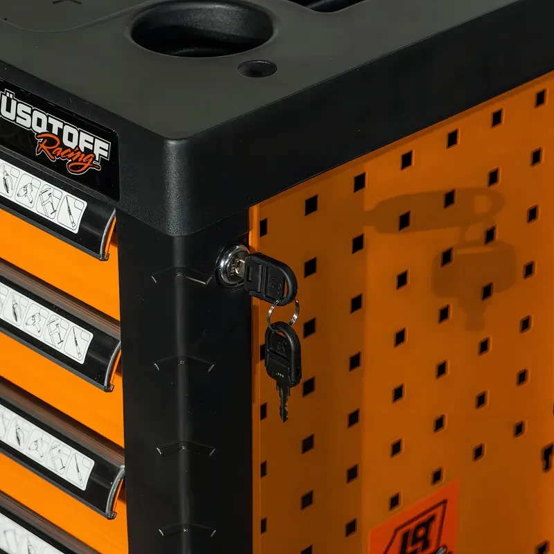 Carro Gabinete Porta Herramientas 253 Pzs Lusqtoff Racing Color Naranja 7
