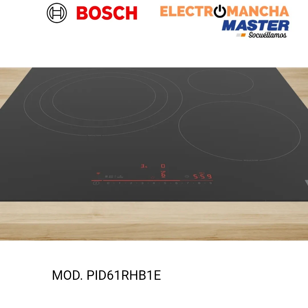 ENCIMERA INDUCCION BOSCH PID61RHB1E 3 FUEGOS 32 CM.  3