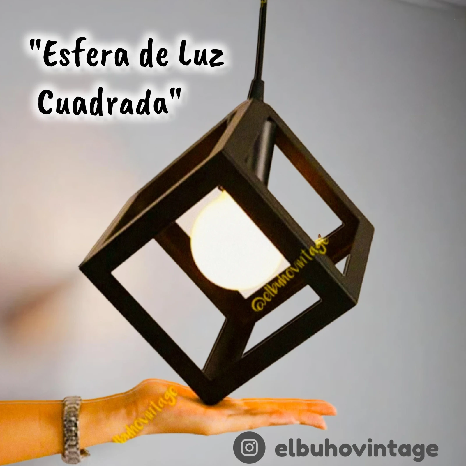 Lámpara Colgante Tipo Cubo 6