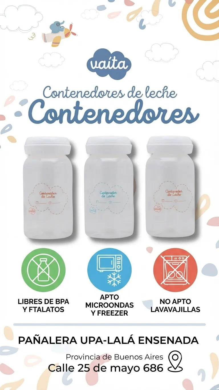 3 contenedores de leche 