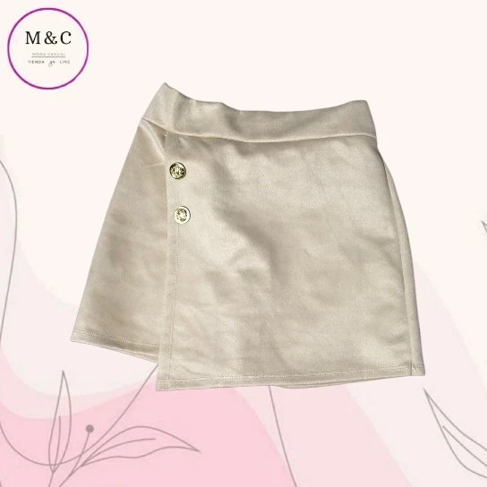 Shorts falda gamuza  2