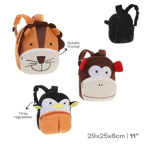 MOCHILA PELUCHE ANIMALES 53713