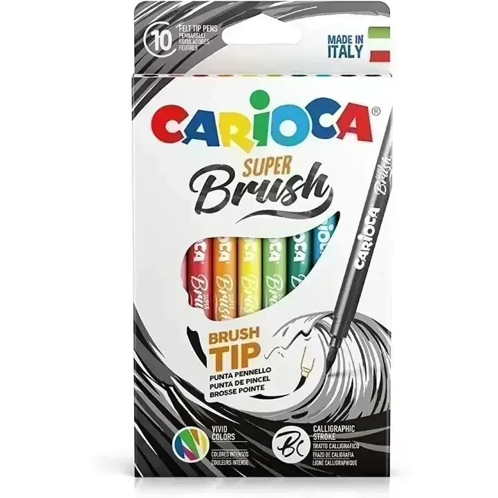 Marcador Carioca Punta Pincel Super Brush 10