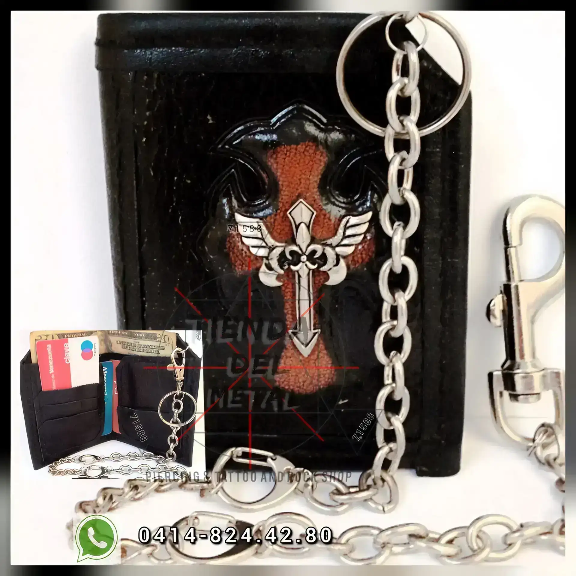 Billetera de bolsillo, Tienda del Metal, Rockera Cruz 