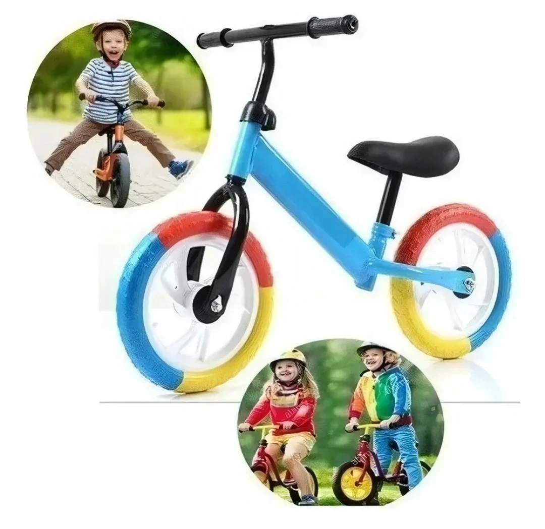 Bicicleta De Equilibrio Sin Pedales Para Niños Aro 12 Negro