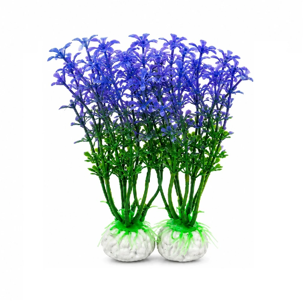 Planta decorativa de plástico morado x 2 unidades