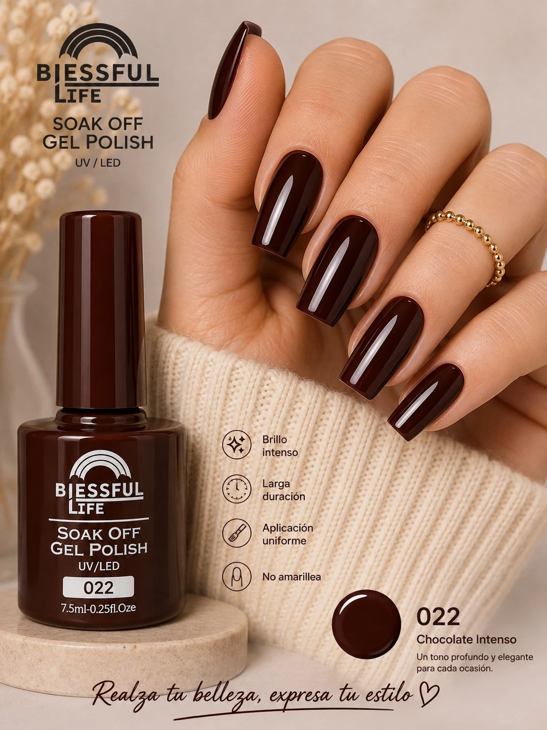 biessful life esmalte semi permanente tono 022