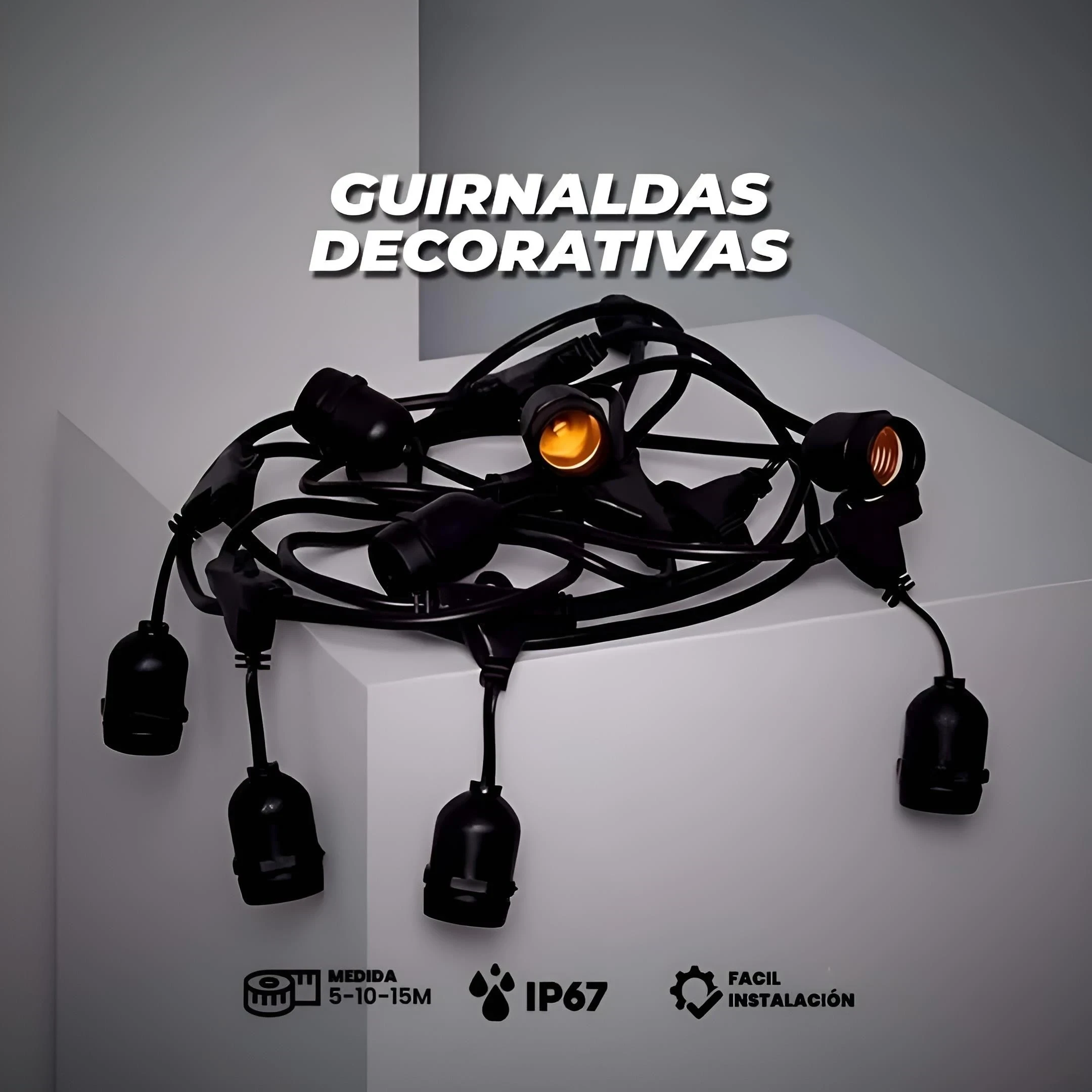GUIRNALDA NEGRA DECORATIVA  2