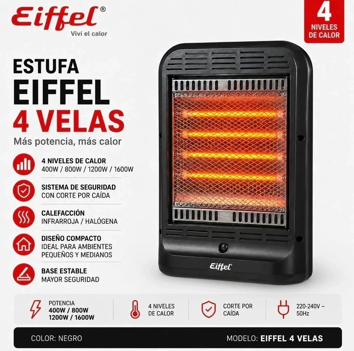 ESTUFA EIFFEL 4 VELAS E533