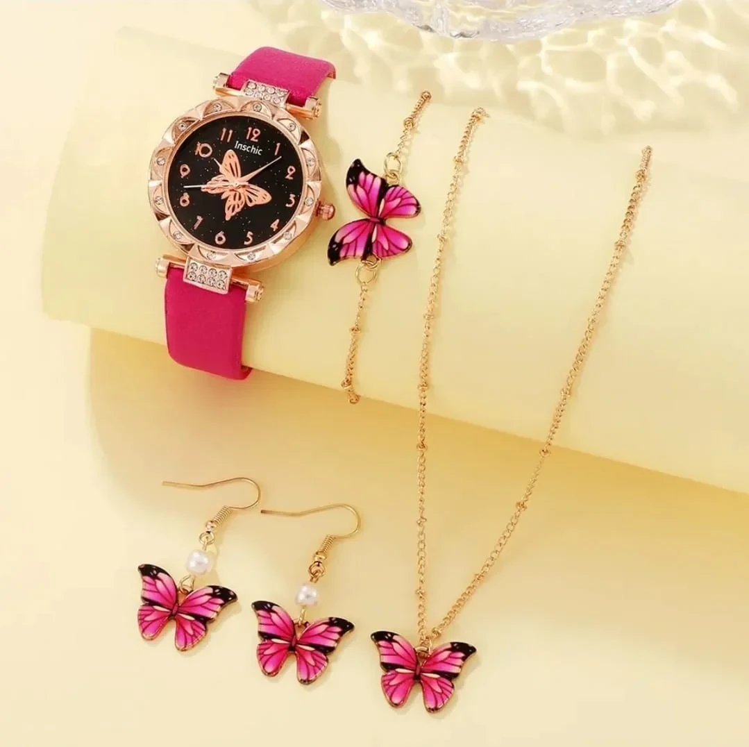 Set reloj, aretes, collar y pulcera de niña 3