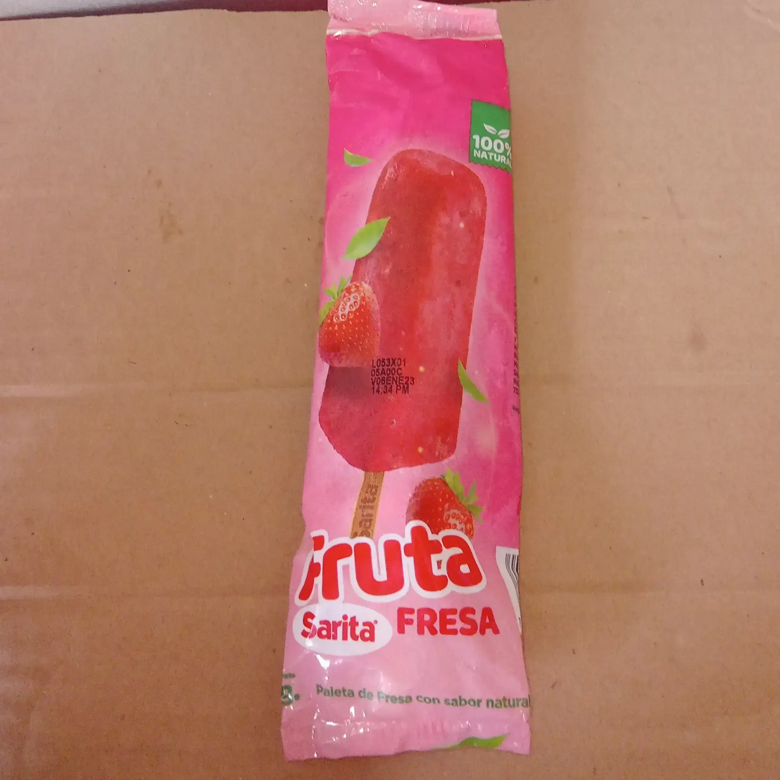 Paleta de fresa 95 g