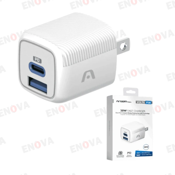 Cargador GAN Volta P38 dual port 38W, blanco