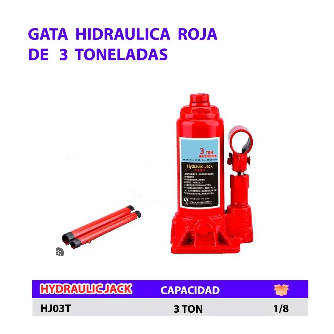 GATA HIDRAULICA (ROJO) 3 TON