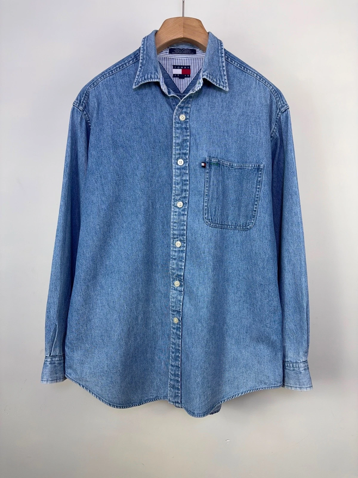 Camisa Denim Tommy Jeans - 100% Algodón 