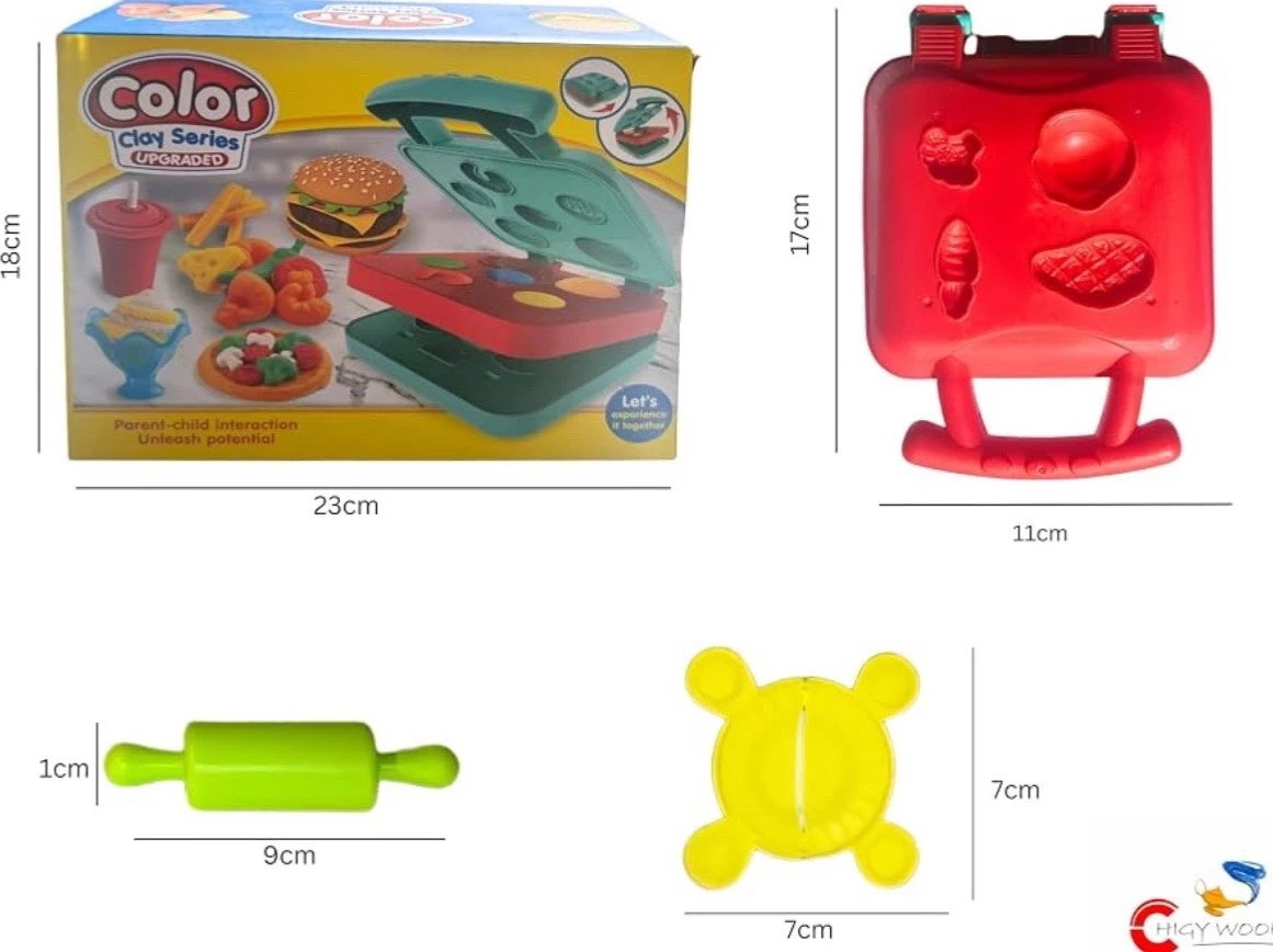 Juego de Plastilina Máquina de Waflera y Comiditas con Moldes y Accesorios 5