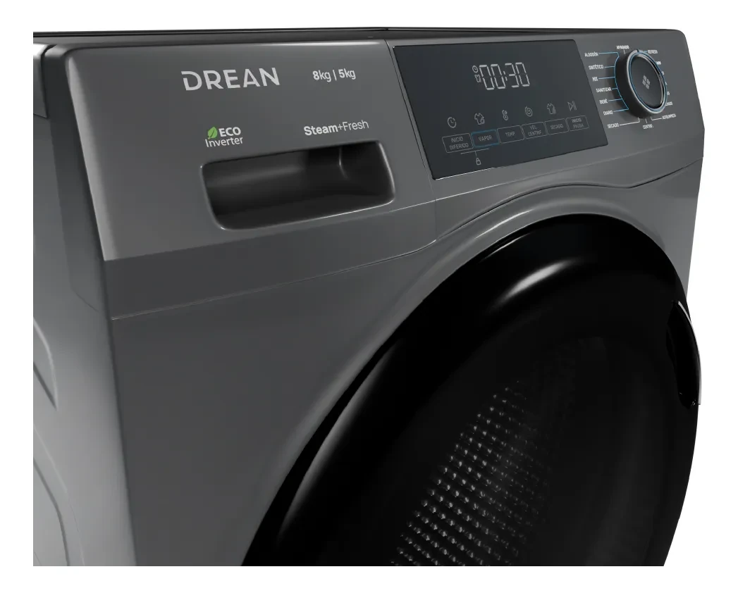 LAVASECARROPAS DREAN 8/5KG INVERTER SILVER MOD:LSCDR0805SG 3